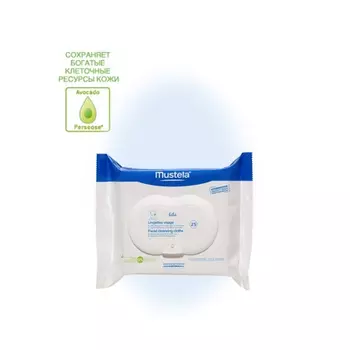 Mustela Салфетки очищающие для лица, №25 (Mustela, Bebe - ежедневная гигиена)