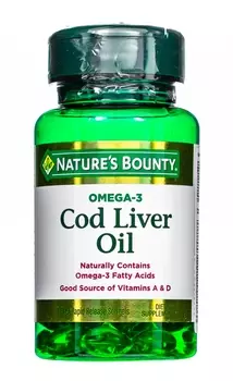 Nature's Bounty Жир печени норвежской трески, 100 капсул (Nature's Bounty, Омега-3)