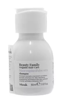 Nook Шампунь для ежедневного ухода Biancospino&amp;Aloe Vera, 60 мл (Nook, Beauty Family)