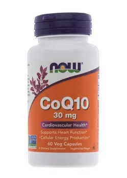 Now Foods Кофермент Q10, 30 мг, 60 капсул (Now Foods, Витамины и пищевые добавки)