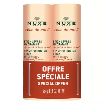 Nuxe Набор Увлажняющий стик для губ Reve de Miel Stick Levres Hydratant, 2*4 г (Nuxe, Reve De Miel)