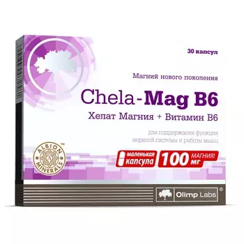 Olimp Labs Биологически активная добавка Chela-Mag B6, 690 мг, №30 (Olimp Labs, Витамины и Минералы)