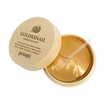 Petitfee Патчи для глаз гидрогелевые с золотом и экстрактом улитки Gold &amp; Snail Eye Patch, 60 шт (Petitfee, Eye Patch)