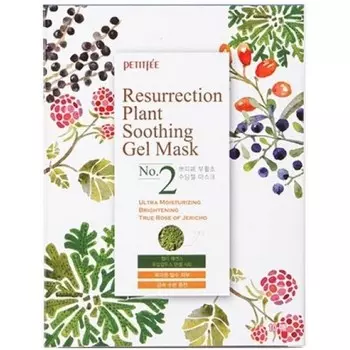 Petitfee Тканевая гель-маска успокаивающая и восстанавливающая с растительными экстрактами, 25 гр (Petitfee, Mask Sheet)