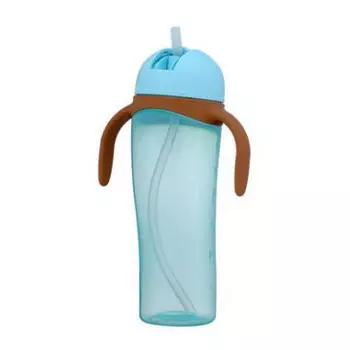 Pigeon Поильник высокий с трубочкой, голубой, 330 мл (Pigeon, Аксессуары для кормления)