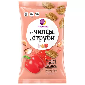 Racionika Отруби хрустящие, болгарский перец и чеснок, 90 г (Racionika, )