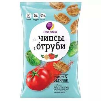 Racionika Отруби хрустящие, томат и базилик, 90 г (Racionika, )