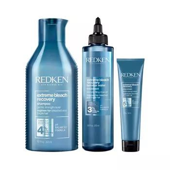 Redken Набор для осветленных и ломких волос Extreme Bleach (шампунь 300 мл + ламеллярная вода 200 мл + несмываемый крем 150 мл) (Redken, Уход за волосами)