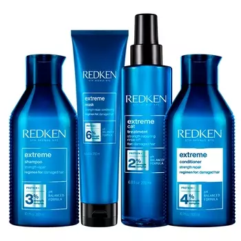 Redken Набор Extreme для укрепления волос (Шампунь, 300 мл + Кондиционер, 300 мл + Крем, 250 мл) (Redken, Уход за волосами)
