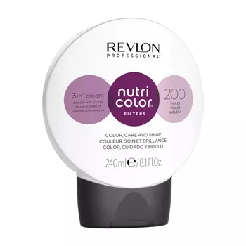 Revlon Professional Прямой краситель без аммиака Nutri Color Filters, 240 мл - 200 Фиолетовый (Revlon Professional, Nutri Color)