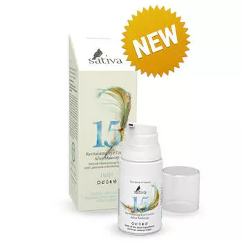 Sativa Крем для кожи вокруг глаз "Восстанавливающий № 15", после снятия макияжа, 30 мл (Sativa, Help!)