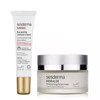 Sesderma Набор для ухода за кожей лица (крем-контур вокруг глаз 15 мл + крем 50 мл) (Sesderma, Hidraloe)