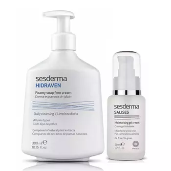 Sesderma Набор "Очищение и увлажнение" (крем-пенка, 300 мл + крем-гель, 50 мл) (Sesderma, Salises)