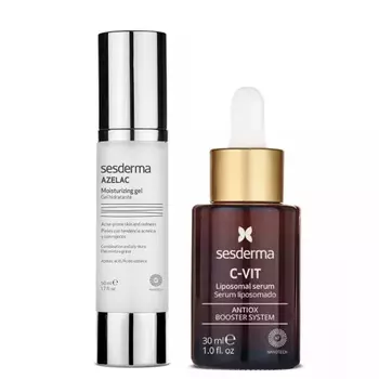 Sesderma Набор "Увлажнение и сияние" (сыворотка, 30 мл + увлажняющий гель, 50 мл) (Sesderma, Azelac)