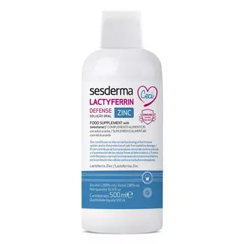 Sesderma Питьевая биологически активная добавка цинк Lactyferrin Defense, 500 мл (Sesderma, БАДы)