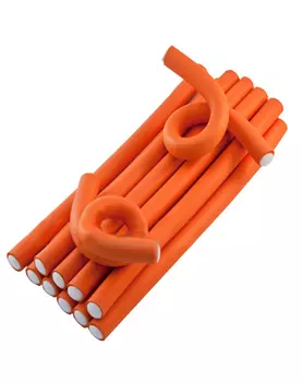 Sibel Бигуди (бумеранги) оранжевые 25 см х 17 мм, 12 шт. (Sibel, Бигуди)