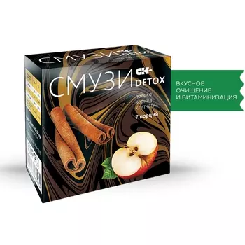 Сибирская клетчатка Смузи "Detox", яблоко и корица, 12 г х 7 шт. (Сибирская клетчатка, )