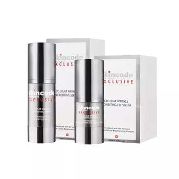 Skincode Набор (Клеточная омолаживающая сыворотка, 30 мл + Клеточная омолаживающая сыворотка для контура глаз, 15 мл), 1 шт. (Skincode, Exclusive)