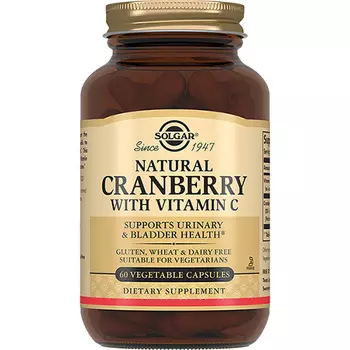 Solgar Натуральная клюква с витамином С, 60 капсул (Solgar, Растения)