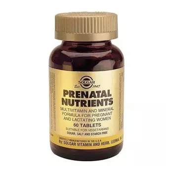 Solgar Пренатабс, 60 таблеток (Solgar, Витамины)
