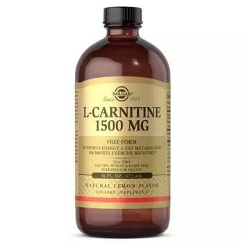 Solgar Жидкий L-Carnitine 1500 мг с натуральным лимонным вкусом, 473 мл (Solgar, Аминокислоты)