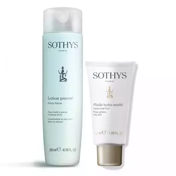 Sothys Paris Набор для жирной кожи лица (флюид 50 мл + тоник 200 мл) (Sothys Paris, Oily Skin)