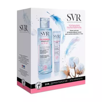 SVR Набор Пальпебраль: Крем для век, 15 мл + Мицеллярное желе, 125 мл (SVR, Topialyse)