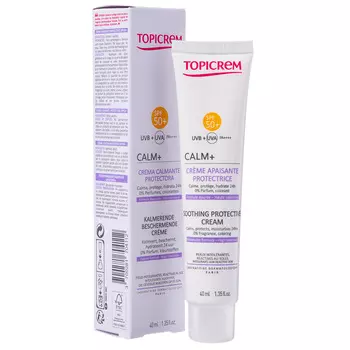 Topicrem Успокаивающий защитный крем SPF 50+, 40 мл (Topicrem, Calm+ Гиперчувствительная кожа)
