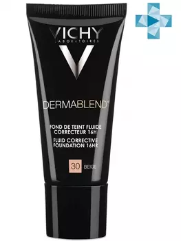 Vichy Корректирующий тональный флюид, Тон 30, 30 мл х 2 шт (Vichy, Dermablend)
