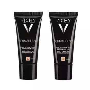 Vichy Комплект Дермабленд Тональная основа с высоким покрытием 3D Тон 20, 2х30 мл (Vichy, Dermablend)