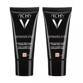 Vichy Комплект Дермабленд Тональная основа с высоким покрытием 3D Тон 25, 2х30 мл (Vichy, Dermablend)