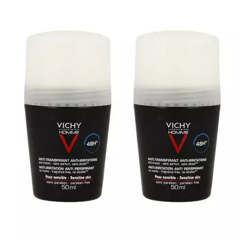 Vichy Комплект Дезодорант для чувствительной кожи, 2х50 мл (Vichy, Vichy Homme)