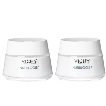 Vichy Комплект Kрем-уход глубокого действия для сухой кожи Нутриложи 1, 50 мл* 2 шт. (Vichy, Nutrilogie)