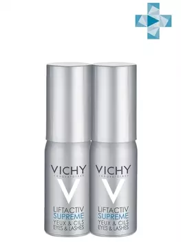 Vichy Комплект Лифтактив Дерморесурс Сыворотка 10 Глаза &amp; Ресницы, 2х15 мл (Vichy, Liftactiv)