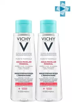 Vichy Комплект Мицеллярная вода с минералами для чувствительной кожи, 2*200 мл (Vichy, Purete Thermal)