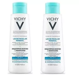 Vichy Комплект Мицеллярное молочко с минералами для сухой и нормальной кожи, 2*200 мл (Vichy, Purete Thermal)
