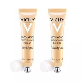 Vichy Комплект Неовадиол Крем для контура глаз и губ, 2х15 мл (Vichy, Neovadiol)