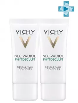 Vichy Комплект Неовадиол Phytosculpt Крем для зоны шеи, декольте и овала лица, 2х50 мл (Vichy, Liftactiv)