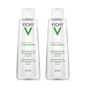 Vichy Комплект Нормадерм Мицеллярный лосьон, 2х200 мл (Vichy, Normaderm)