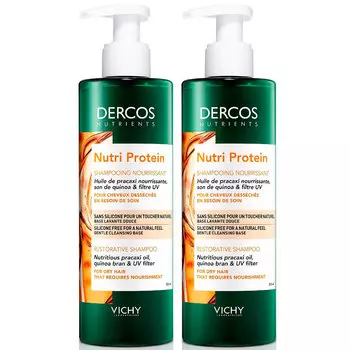 Vichy Комплект Восстанавливающий шампунь Dercos Nutrients Nutri Protein, 2*250 мл (Vichy, Dercos Nutrients)