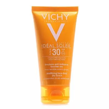 Vichy Солнцезащитная матирующая эмульсия Dry Touch для жирной кожи лица SPF 30, 50 мл (Vichy, Ideal Soleil)