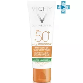 Vichy Солнцезащитный матирующий уход для жирной проблемной кожи 3 в 1 SPF 50+, 50 мл (Vichy, Ideal Soleil)