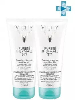 Vichy Универсальное средство для снятия макияжа Purete Thermal (3-в-1) , 2х200 мл (Vichy, Purete Thermal)