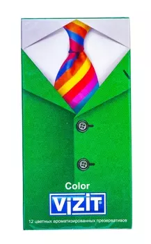 Vizit Презервативы Цветные ароматизированные 12 шт (Vizit, )