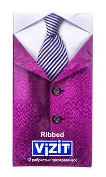 Vizit Презервативы Ребристые 12 шт (Vizit, )