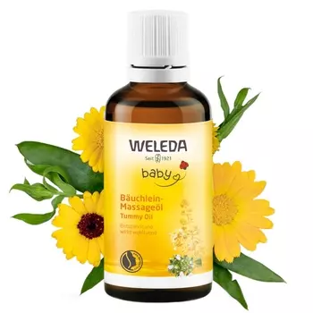 Weleda Масло для массажа животика младенцев, 50 мл (Weleda, Детская серия с календулой)