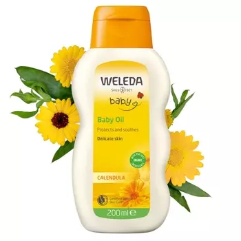 Weleda Масло с календулой для младенцев с нежным ароматом 200мл (Weleda, Детская серия с календулой)