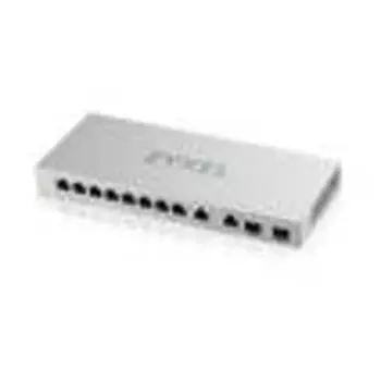 ​8-Port Gigabit Unmanaged Switch with 2-Port 2.5G/2-Port SFP+​ Коммутатор Zyxel XGS1010-12, 8xGE, 2x1/2,5GE, 2xSFP+,