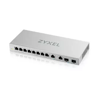 ​8-Port Gigabit Unmanaged Switch with 2-Port 2.5G/2-Port SFP+​ Коммутатор Zyxel XGS1010-12, 8xGE, 2x1/2,5GE, 2xSFP+,