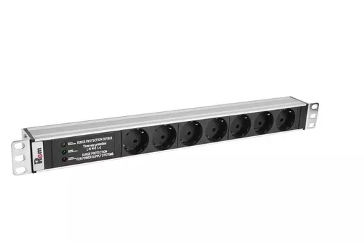 Блок распределения питания ЦМО Rem-10 R-10-7S-FI-440-Z гор.размещ. 7xSchuko базовые 10A без вилки
